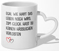 22Feels® Verlobte Geschenk - Tasse mit Spruch (Herzhenkel, Weiss, 320ml)-Tasse Weiss Herzhenkel 320ml-22Feels