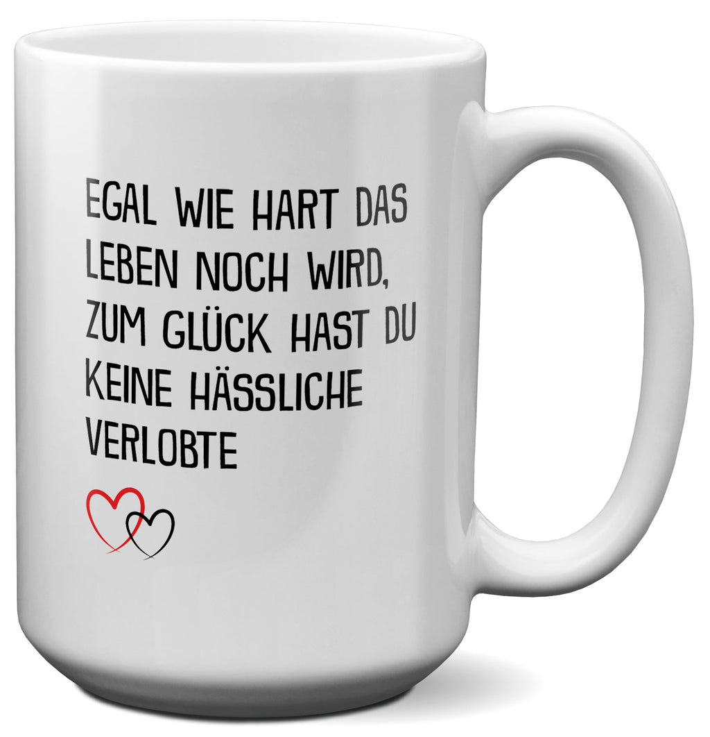22Feels® Verlobter Geschenk - XL Tasse mit Spruch (Weiss, 440ml)-Weisse XL Tasse 440ml-22Feels