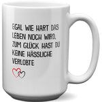 22Feels® Verlobter Geschenk - XL Tasse mit Spruch (Weiss, 440ml)-Weisse XL Tasse 440ml-22Feels