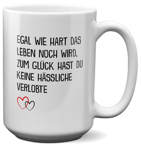 22Feels® Verlobter Geschenk - XL Tasse mit Spruch (Weiss, 440ml)-Weisse XL Tasse 440ml-22Feels