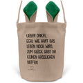 22Feels® Onkel Osterkorb von Neffe mit Henkel Ostergeschenk Tragetasche Ostern Deko Osternest Körbchen Hasenohren (Beige/Grün)-Ostern Tragetasche-22Feels