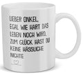 22Feels® Onkel Geschenk von Nichte - Tasse mit Spruch: Egal Wie Hart (Weiss, 320ml)-Weisse Tasse 320ml-22Feels
