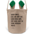 22Feels® Onkel Osterkorb von Nichte mit Henkel Ostergeschenk Tragetasche Ostern Deko Osternest Körbchen Hasenohren (Beige/Grün)-Ostern Tragetasche-22Feels