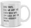 22Feels® Tante Geschenk von Nichte - Tasse mit Spruch: Egal Wie Hart (Weiss, 320ml)-Weisse Tasse 320ml-22Feels