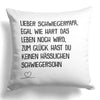 22Feels® Schwiegervater Geschenk vom Schwiegersohn bzw. Bräutigam - Kissen mit Spruch (Weiss 40x40cm)-Kissen Weiss 40x40-22Feels