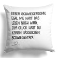 22Feels® Schwiegersohn Geschenk - Kissen mit Spruch (Weiss 40x40cm)-Kissen Weiss 40x40-22Feels