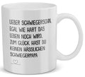 22Feels® Schwiegersohn Geschenk von Schwiegerpapa - Tasse mit Spruch: Egal Wie Hart (Weiss, 320ml)-Weisse Tasse 320ml-22Feels