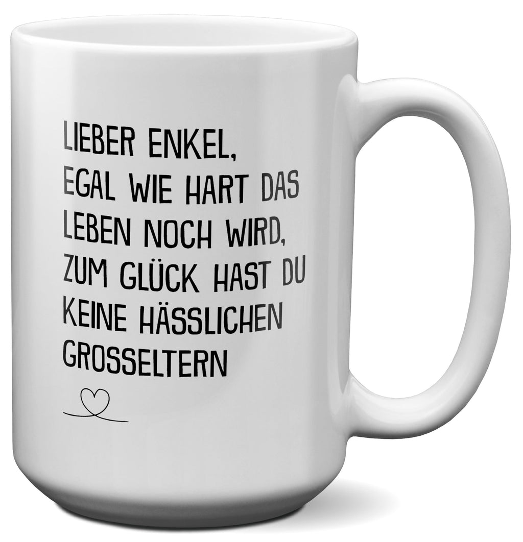 22Feels® Enkel Geschenk - XL Tasse mit Spruch (Weiss, 440ml)-Weisse XL Tasse 440ml-22Feels