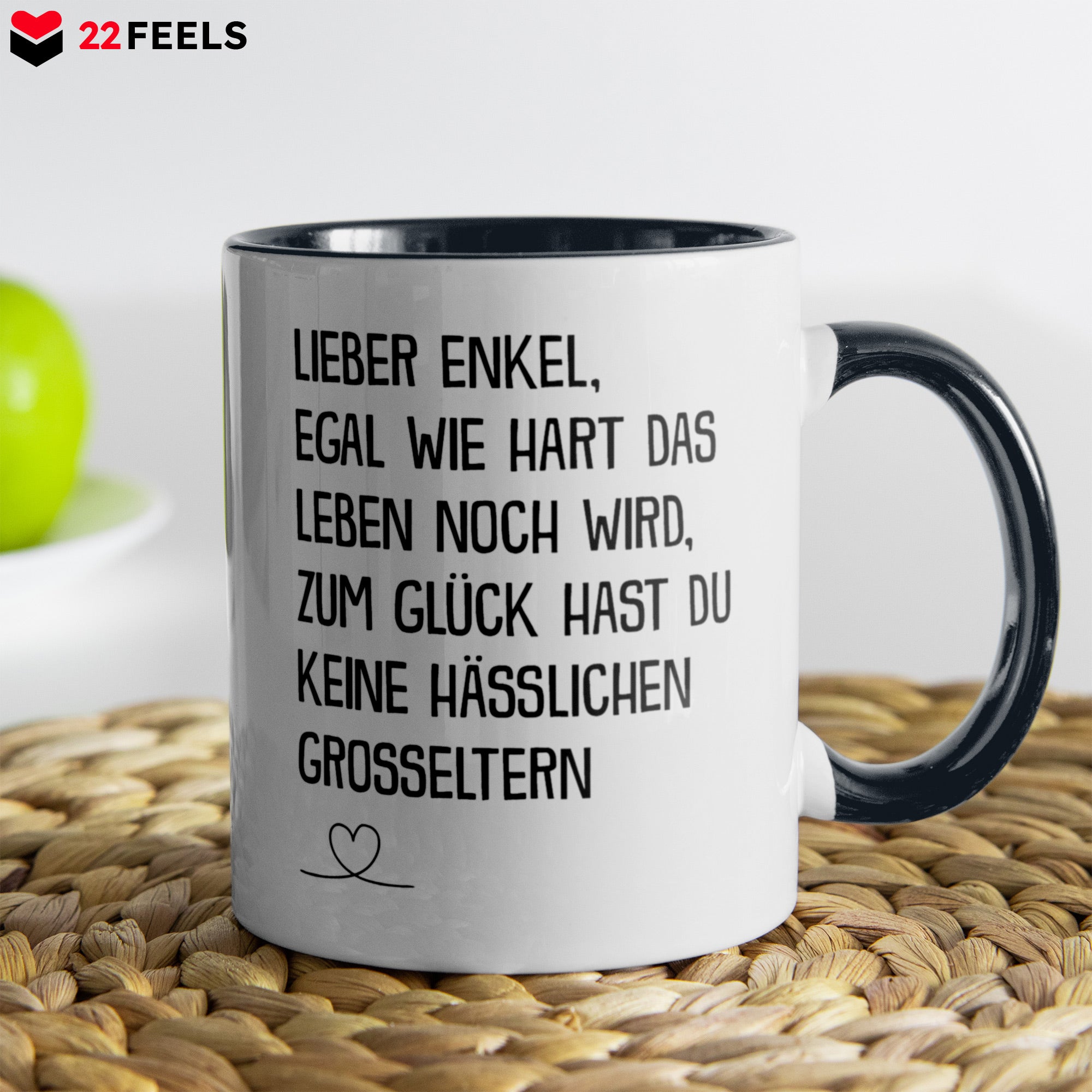 22Feels® Enkel Geschenk - Tasse mit Spruch (Weiss-Schwarz, 320ml)-TwoTone Tasse Weiss-Schwarz 320ml-22Feels