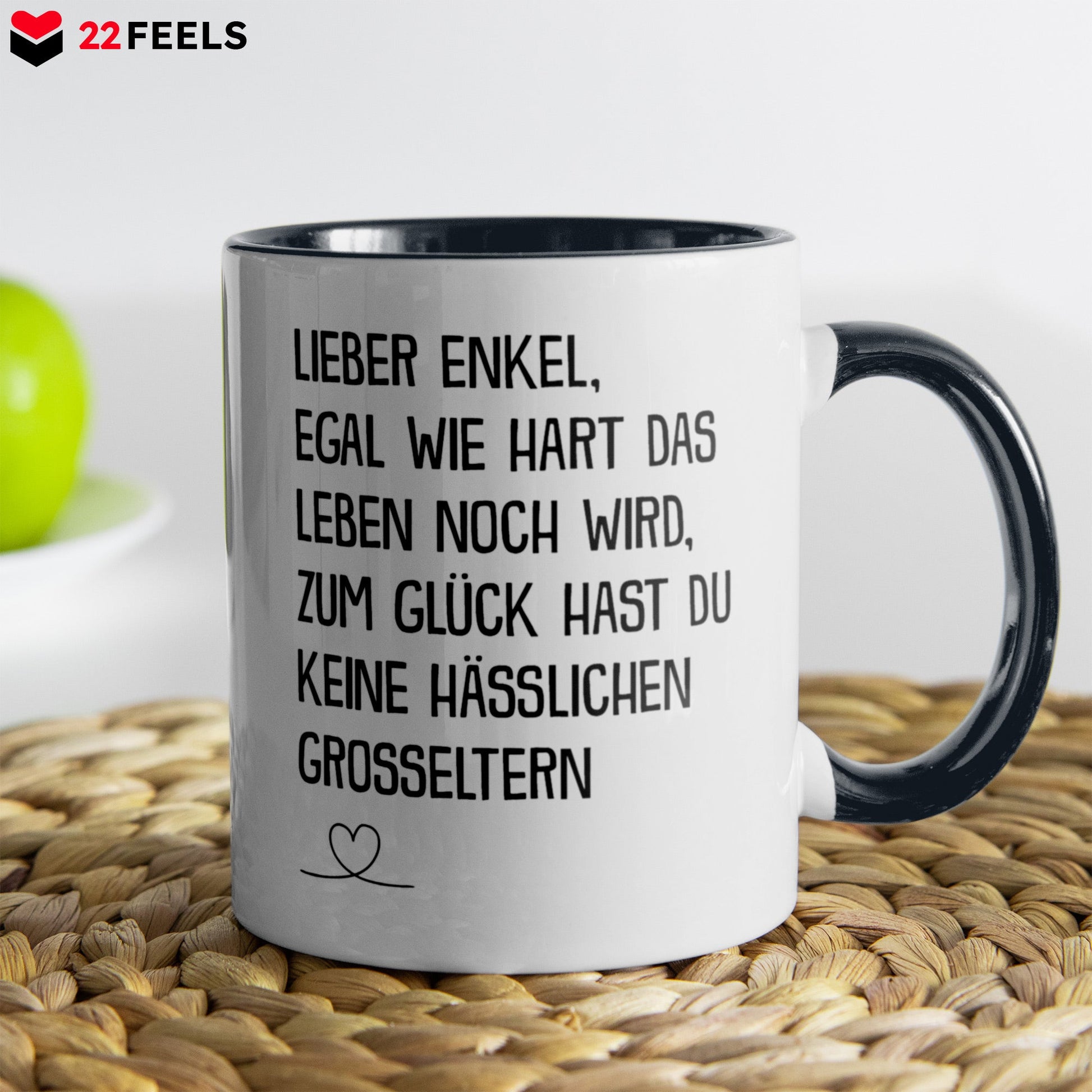 22Feels® Enkel Geschenk - Tasse mit Spruch (Weiss-Schwarz, 320ml)-TwoTone Tasse Weiss-Schwarz 320ml-22Feels