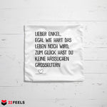 22Feels® Enkel Geschenk - Kissen mit Spruch (Weiss 40x40cm)-Kissen Weiss 40x40-22Feels