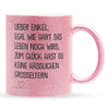 22Feels® Enkel Geschenk - Glitzertasse mit Spruch (Pink, 320ml)-Glitzertasse Pink 320ml-22Feels