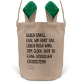 22Feels® Enkel Kinder Junge Osterkorb mit Henkel Ostergeschenk Tragetasche Ostern Deko Osternest Körbchen Hasenohren (Beige/Grün)-Ostern Tragetasche-22Feels