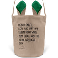 22Feels® Enkel Osterkorb von Oma Kinder Junge mit Henkel Ostergeschenk Tragetasche Ostern Deko Osternest Körbchen Hasenohren (Beige/Grün)-Ostern Tragetasche-22Feels