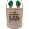 22Feels® Enkel Osterkorb von Opa Kinder Junge mit Henkel Ostergeschenk Tragetasche Ostern Deko Osternest Körbchen Hasenohren (Beige/Grün)-Ostern Tragetasche-22Feels