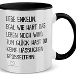 22Feels® Enkelin Geschenk - Tasse mit Spruch (Weiss-Schwarz, 320ml)-TwoTone Tasse Weiss-Schwarz 320ml-22Feels