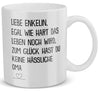 22Feels® Geschenk für Enkelin von Oma - Tasse mit Spruch: Egal Wie Hart (Weiss, 320ml)-Weisse Tasse 320ml-22Feels