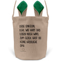 22Feels® Enkelin Osterkorb von Oma Kinder Mädchen mit Henkel Ostergeschenk Tragetasche Ostern Deko Osternest Körbchen Hasenohren (Beige/Grün)-Ostern Tragetasche-22Feels