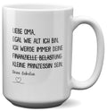 22Feels® Oma Geschenk von Enkelin - XL Tasse mit Spruch (Weiss, 440ml)-Weisse XL Tasse 440ml-22Feels