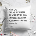22Feels® Opa Geschenk von Enkelin - Kissen mit Spruch (Weiss 40x40cm)-Kissen Weiss 40x40-22Feels