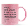 22Feels® Opa Geschenk von Enkelin - Glitzertasse mit Spruch (Pink, 320ml)-Glitzertasse Pink 320ml-22Feels