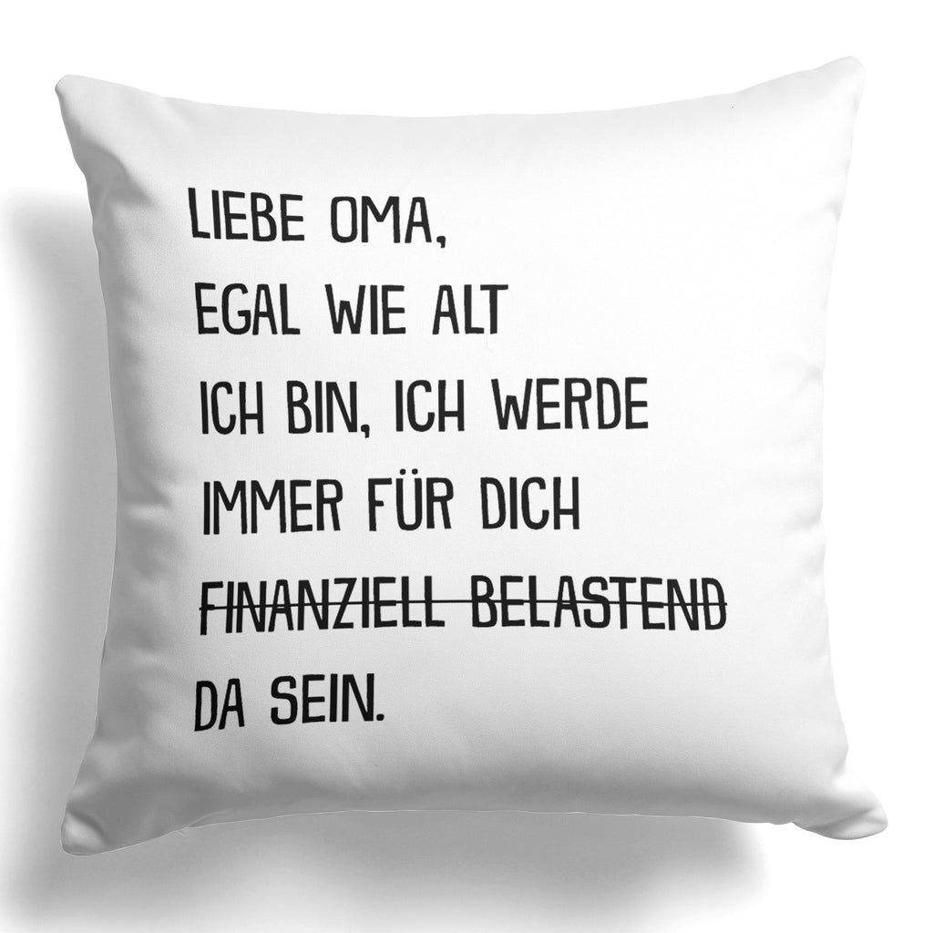 22Feels® Oma Geschenk - Kissen mit Spruch (Weiss 40x40cm)-Kissen Weiss 40x40-22Feels