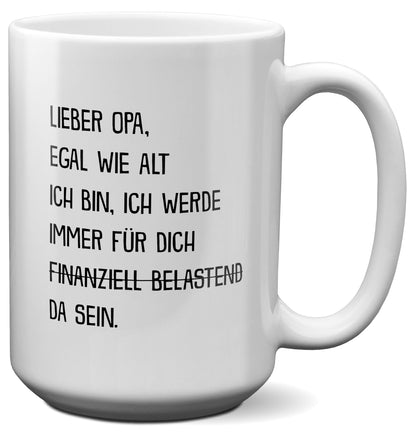 22Feels® Opa Geschenk - XL Tasse mit Spruch (Weiss, 440ml)-Weisse XL Tasse 440ml-22Feels