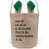 22Feels® Opa Grossvater Osterkorb mit Henkel Ostergeschenk Tragetasche Ostern Deko Osternest Körbchen Hasenohren (Beige/Grün)-Ostern Tragetasche-22Feels