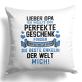 22Feels® Opa Geschenk von der Enkelin - Kissen mit Spruch (Weiss 40x40cm)-Kissen Weiss 40x40-22Feels
