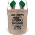 22Feels® Hundepapa Herrchen Hunde Osterkorb mit Henkel Ostergeschenk Tragetasche Ostern Deko Osternest Körbchen Hasenohren (Beige/Grün)-Ostern Tragetasche-22Feels
