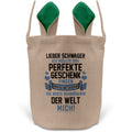 22Feels® Schwager Osterkorb von Schwägerin mit Henkel Ostergeschenk Tragetasche Ostern Deko Osternest Körbchen Hasenohren (Beige/Grün)-Ostern Tragetasche-22Feels