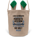 22Feels® Schwägerin Osterkorb von Schwägerin mit Henkel Ostergeschenk Tragetasche Ostern Deko Osternest Körbchen Hasenohren (Beige/Grün)-Ostern Tragetasche-22Feels