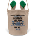 22Feels® Schwiegermama Osterkorb von Schwiegertochter mit Henkel Ostergeschenk Tragetasche Ostern Deko Osternest Körbchen Hasenohren (Beige/Grün)-Ostern Tragetasche-22Feels