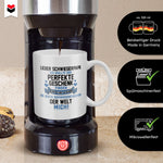 22Feels® Schwiegerpapa Geschenk von Schwiegertochter bzw. Braut - Tasse mit Spruch: Das Perfekte Geschenk (Weiss, 320ml)-Weisse Tasse 320ml-22Feels