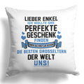 22Feels® Enkel Geschenk von Oma und Opa - Kissen mit Spruch (Weiss 40x40cm)-Kissen Weiss 40x40-22Feels