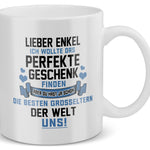 22Feels® Geschenk für Enkel - Tasse mit Spruch: Das Perfekte Geschenk (Weiss, 320ml)-Weisse Tasse 320ml-22Feels