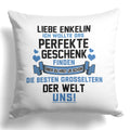 22Feels® Enkelin Geschenk von Oma und Opa - Kissen mit Spruch (Weiss 40x40cm)-Kissen Weiss 40x40-22Feels