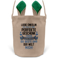 22Feels® Enkelin Osterkorb von Oma Kinder Mädchen mit Henkel Ostergeschenk Tragetasche Ostern Deko Osternest Körbchen Hasenohren (Beige/Grün)-Ostern Tragetasche-22Feels