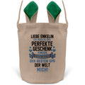 22Feels® Enkelin Osterkorb von Opa Kinder Mädchen mit Henkel Ostergeschenk Tragetasche Ostern Deko Osternest Körbchen Hasenohren (Beige/Grün)-Ostern Tragetasche-22Feels
