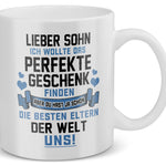22Feels® Geschenk für Sohn - Tasse mit Spruch: Das Perfekte Geschenk (Weiss, 320ml)-Weisse Tasse 320ml-22Feels