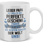 22Feels® Geschenk für Papas - Tasse mit Spruch: Das Perfekte Geschenk (Weiss, 320ml)-Weisse Tasse 320ml-22Feels