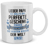 22Feels® Geschenk für Papas - Tasse mit Spruch: Das Perfekte Geschenk (Weiss, 320ml)-Weisse Tasse 320ml-22Feels