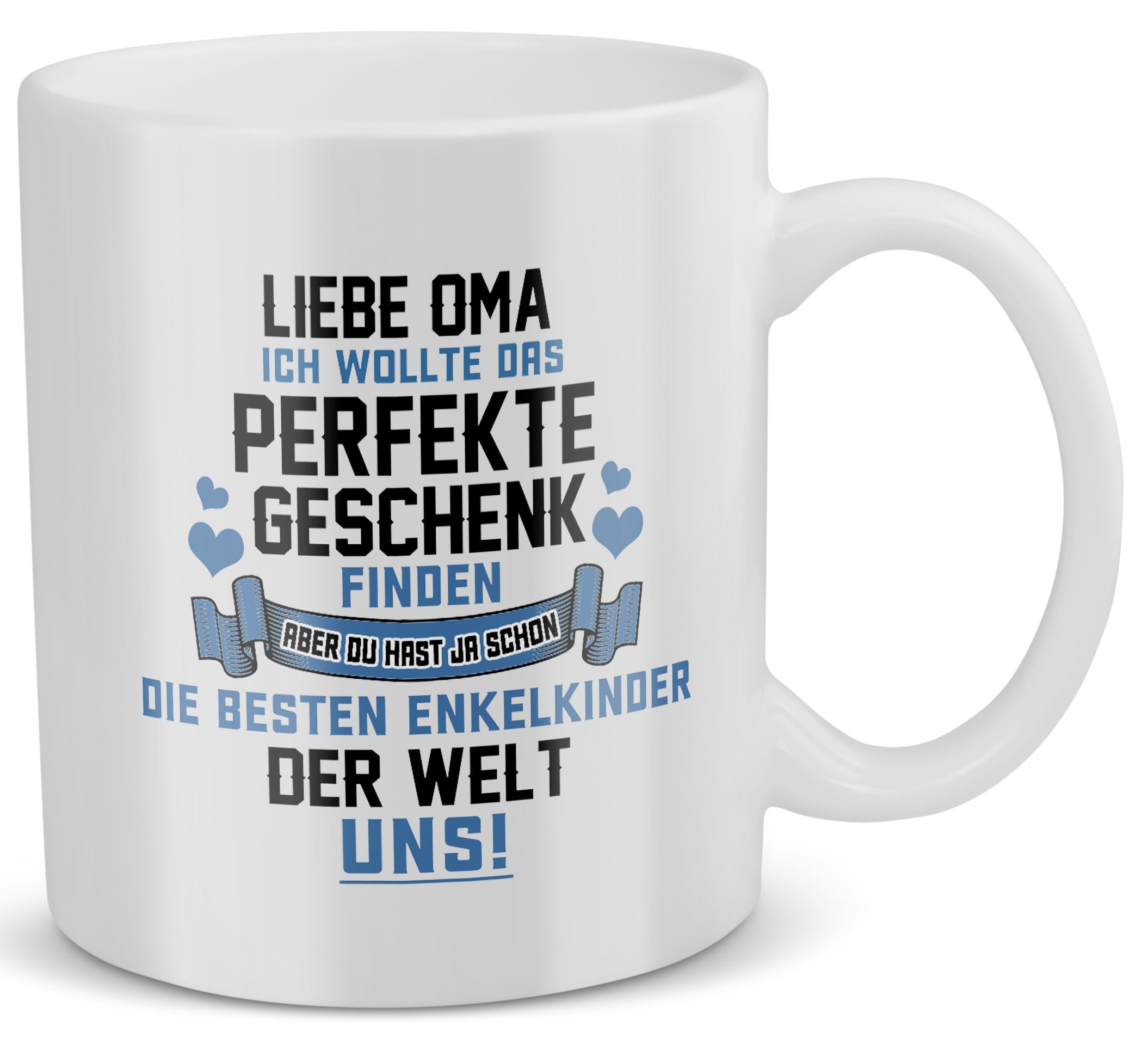 22Feels® Geschenk für Omas - Tasse mit Spruch: Das Perfekte Geschenk (Weiss, 320ml)-Weisse Tasse 320ml-22Feels