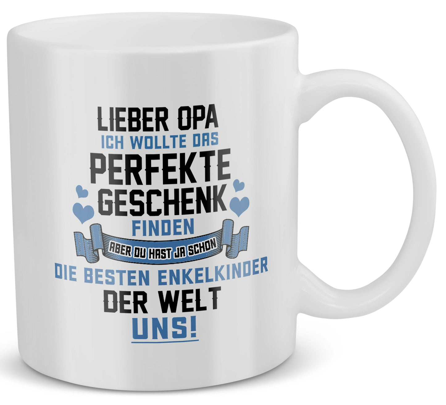 22Feels® Geschenk für Opas - Tasse mit Spruch: Das Perfekte Geschenk (Weiss, 320ml)-Weisse Tasse 320ml-22Feels