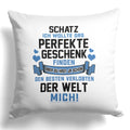 22Feels® Verlobte Geschenk - Kissen mit Spruch (Weiss 40x40cm)-Kissen Weiss 40x40-22Feels