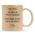 22Feels® Mama Geschenk - Glitzertasse mit Spruch (Gold, 320ml)-Glitzertasse Gold 320ml-22Feels