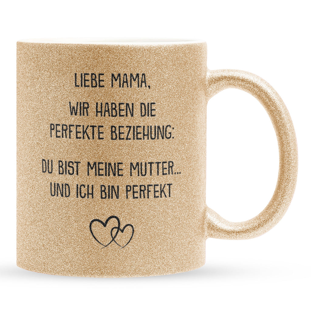 22Feels® Mama Geschenk - Glitzertasse mit Spruch (Gold, 320ml)-Glitzertasse Gold 320ml-22Feels