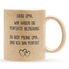 22Feels® Oma Geschenk - Glitzertasse mit Spruch (Gold, 320ml)-Glitzertasse Gold 320ml-22Feels