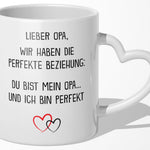 22Feels® Opa Geschenk - Tasse mit Spruch (Herzhenkel, Weiss, 320ml)-Tasse Weiss Herzhenkel 320ml-22Feels