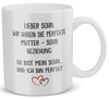 22Feels® Geschenk für Sohn von Mama - Tasse mit Spruch: Die Perfekte Beziehung (Weiss, 320ml)-Weisse Tasse 320ml-22Feels
